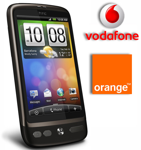 HTC Desire con Orange y Vodafone en España