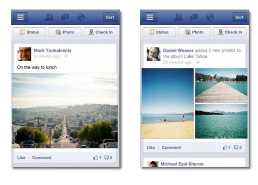 Facebook móvil mejora el visionado de imágenes