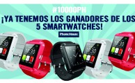 ¡Ya sabemos quiénes son los ganadores de los 5 smartwatches de #PH10000 !