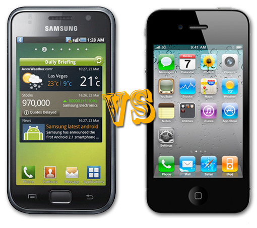 Galaxys iPhone4_vs