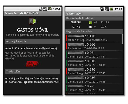Android Gastos Movil