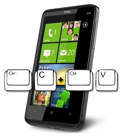 Windows Phone 7 copiapega