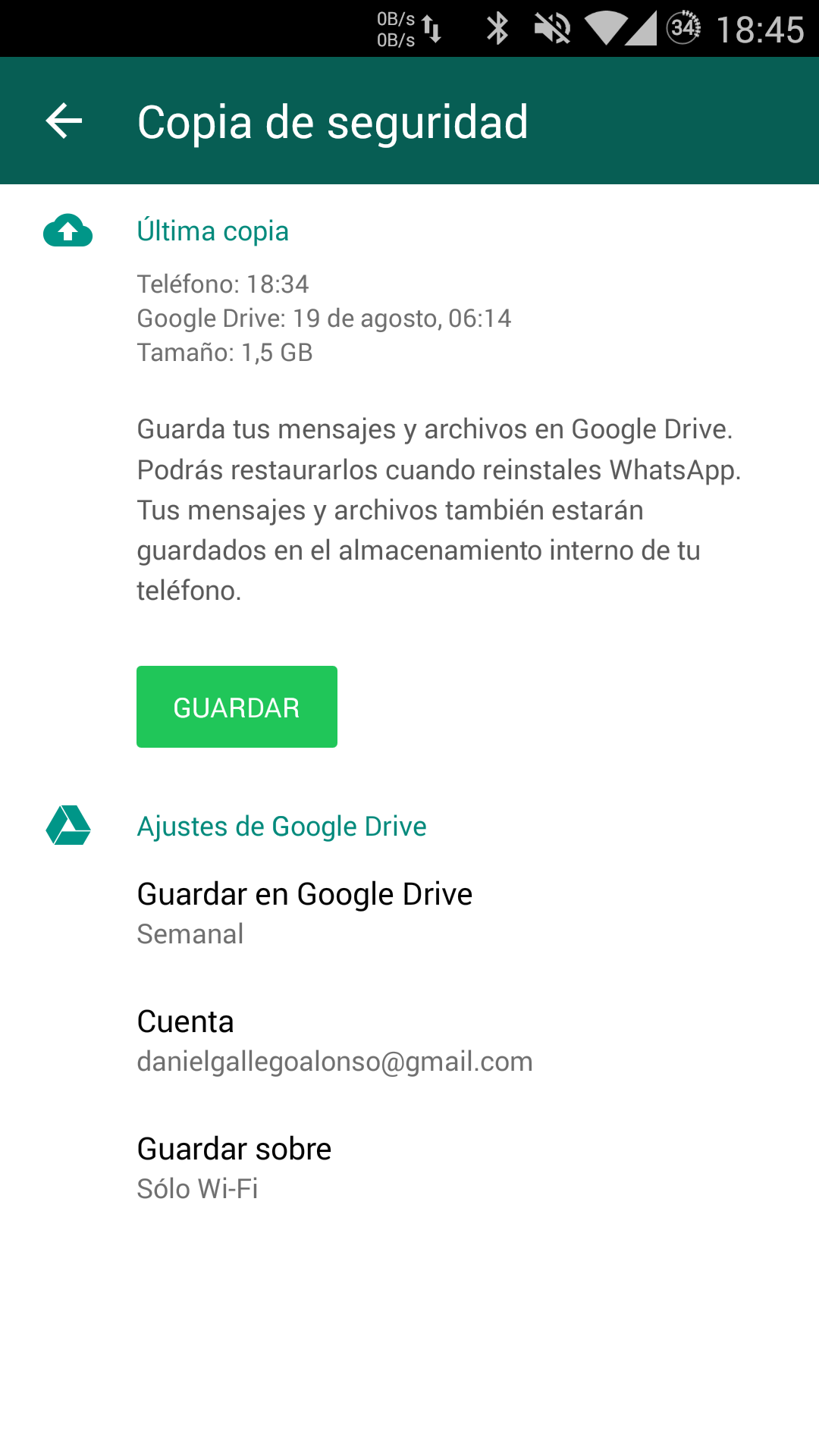 Cómo hacer copias de seguridad de nuestras conversaciones de WhatsApp