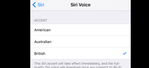 Siri voice