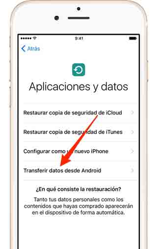 Transferir datos, fotos, vídeos, contactos y más de Android a iOS