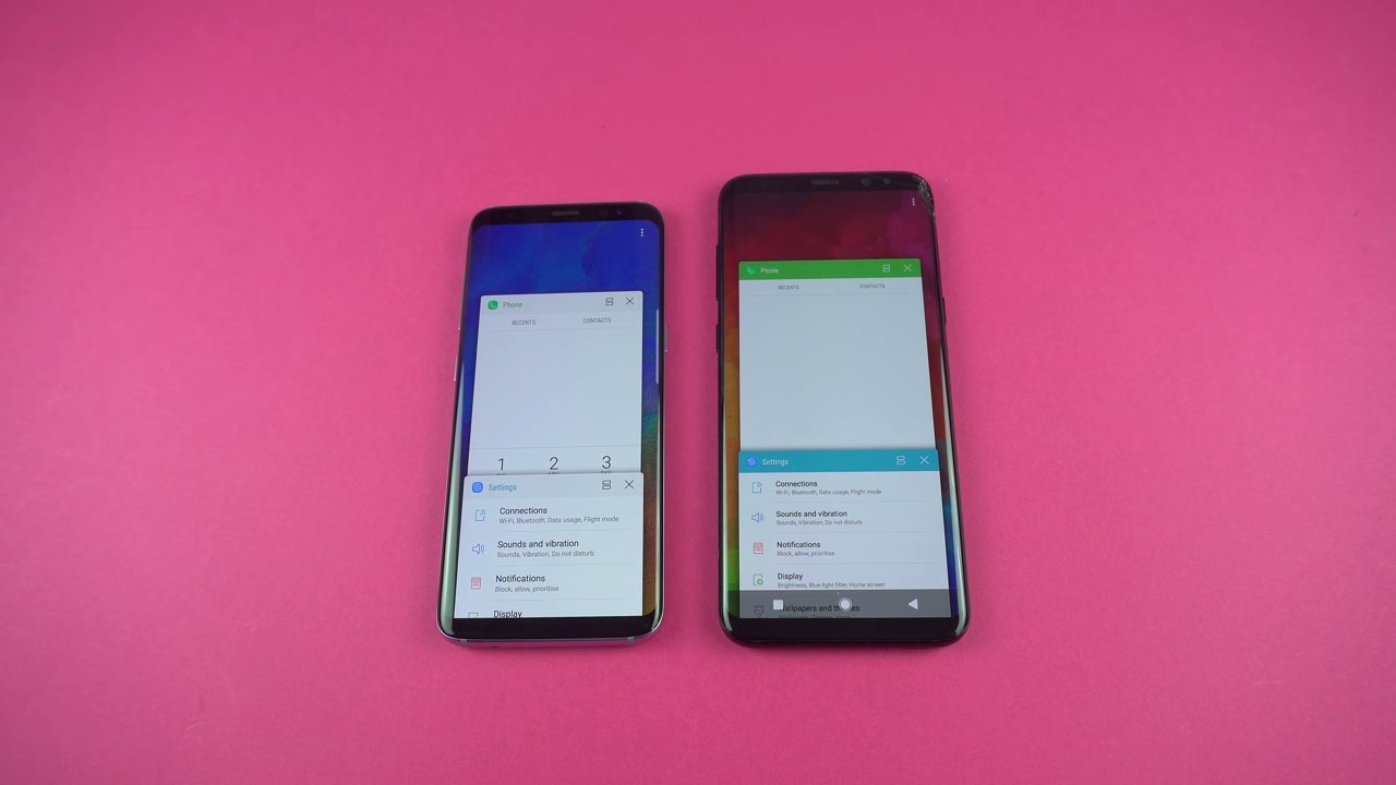 Aplicaciones ejecutadas en un Samsung Galaxy S8 con Android Oreo