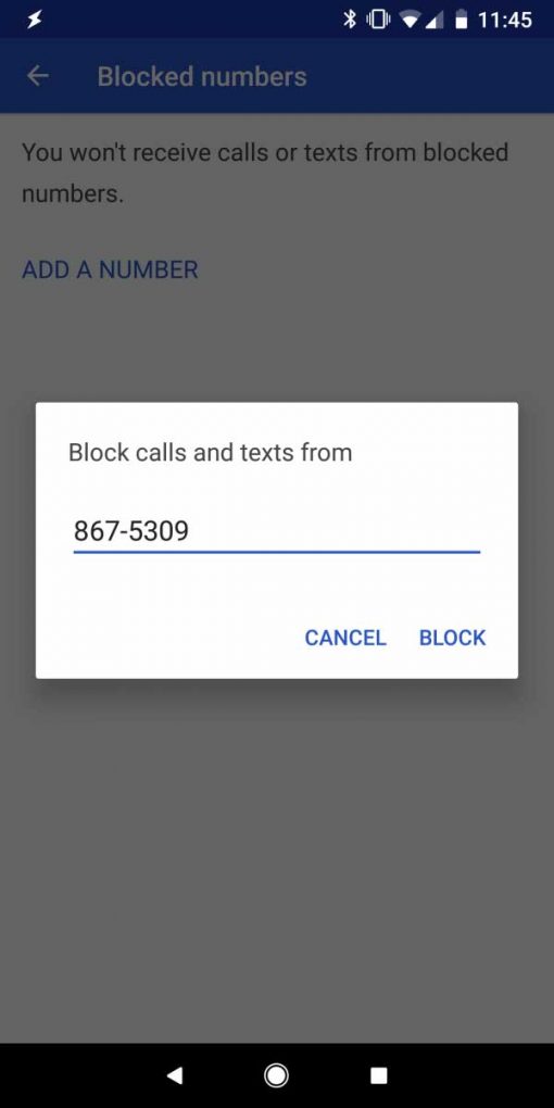 bloquear llamadas comerciales Android P