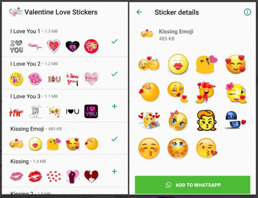valentines day whatsapp stickers