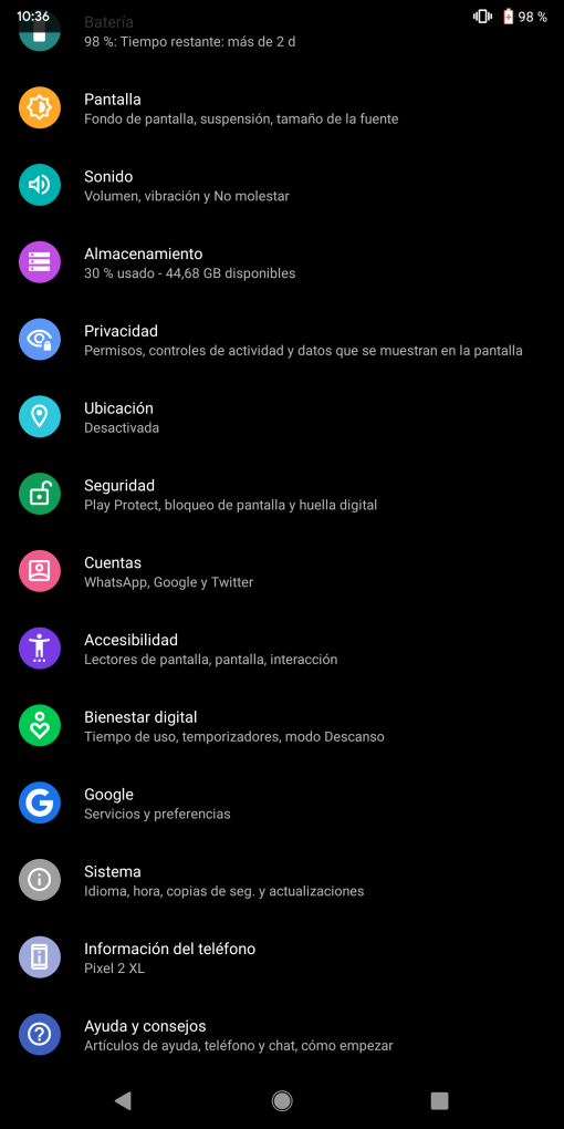 Modo Oscuro Android Q