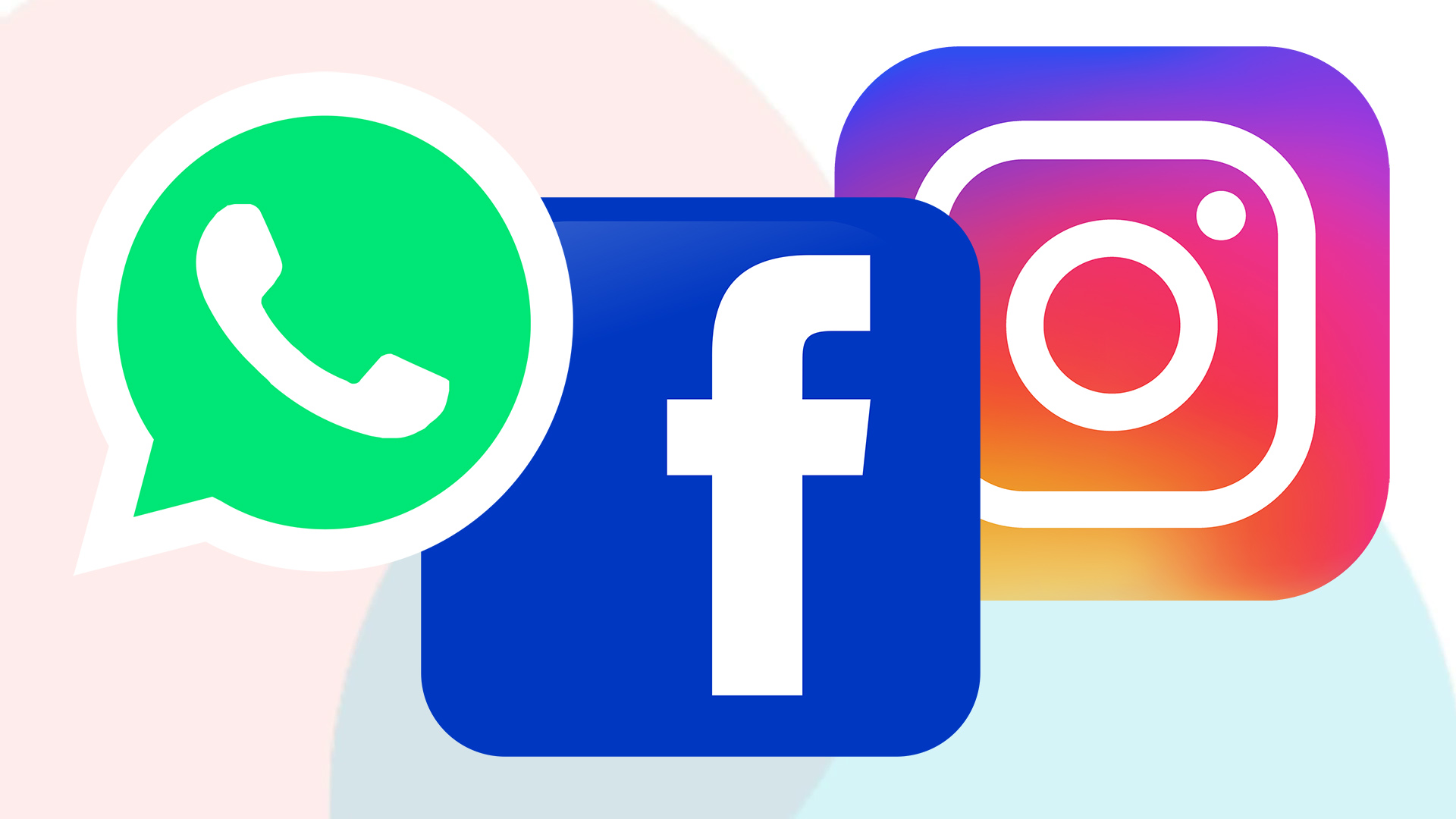 Whatsapp, Facebook, Instagram