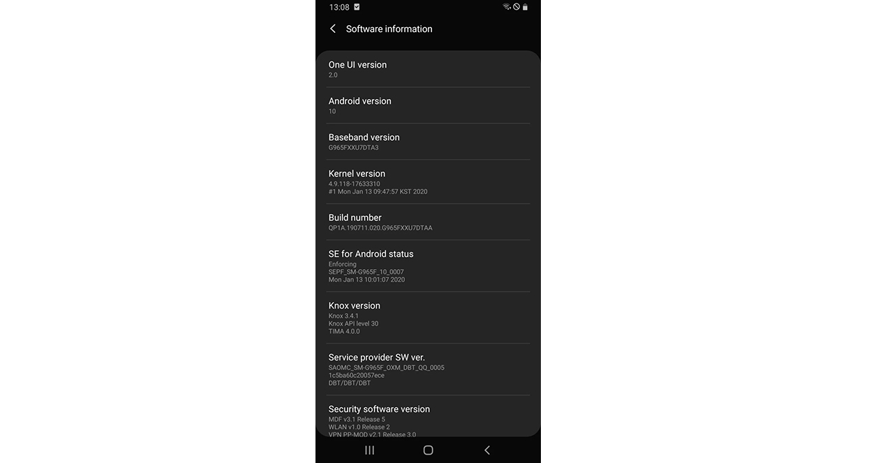 S9 Android 10 Actua