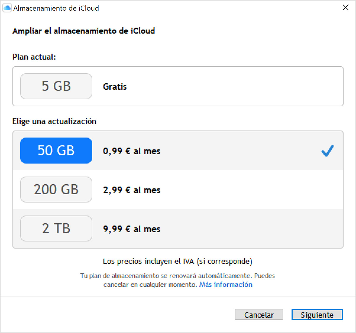 Icloud Planes Precios