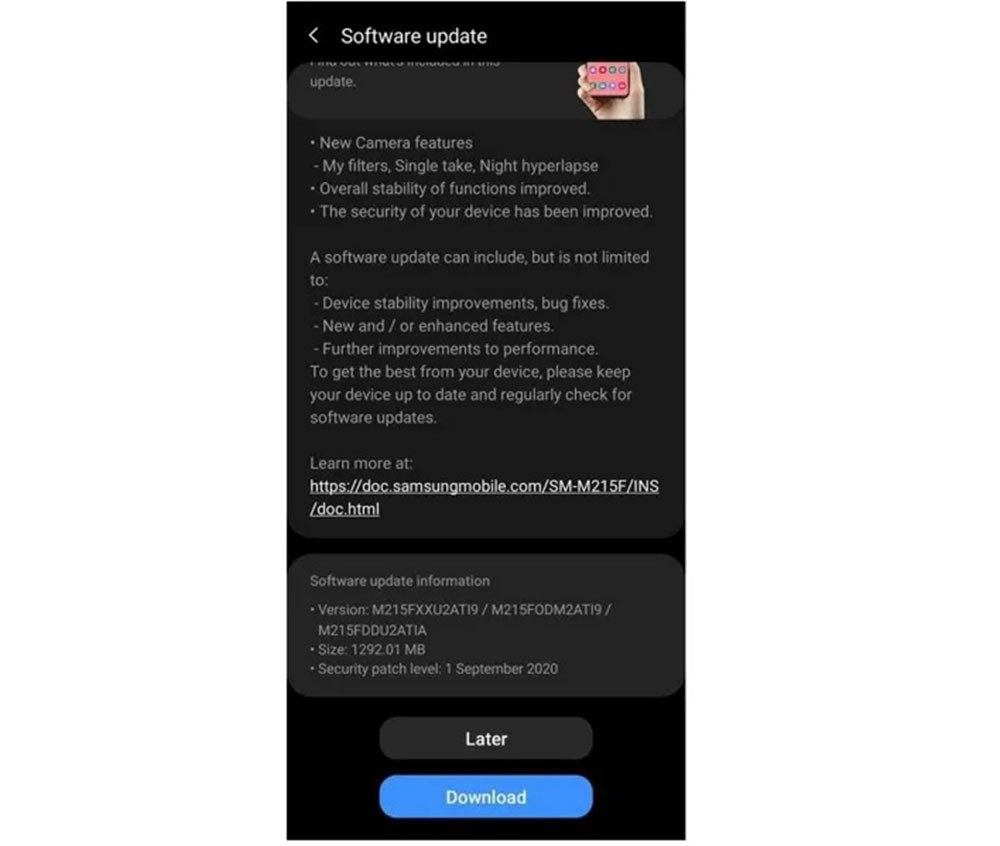 Samsung Galaxy M21 Y M31 Actualizacion