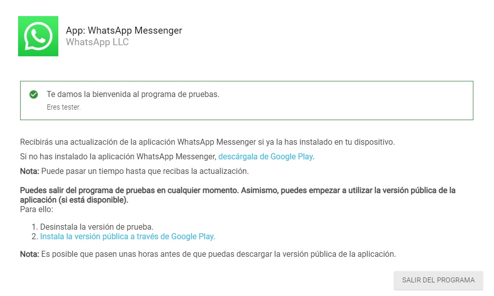 Whatsapp Beta Android