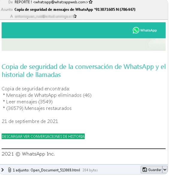 Estafa Whatsapp