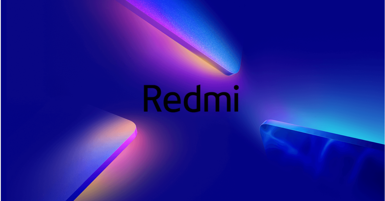 Redmi Logo Y Fondo Azul
