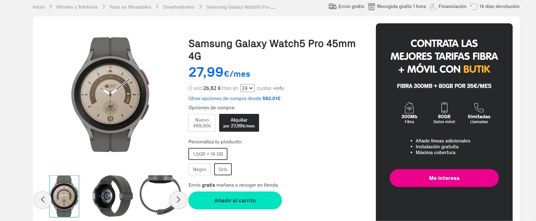 rentik Samsung Galaxy Watch5 Pro