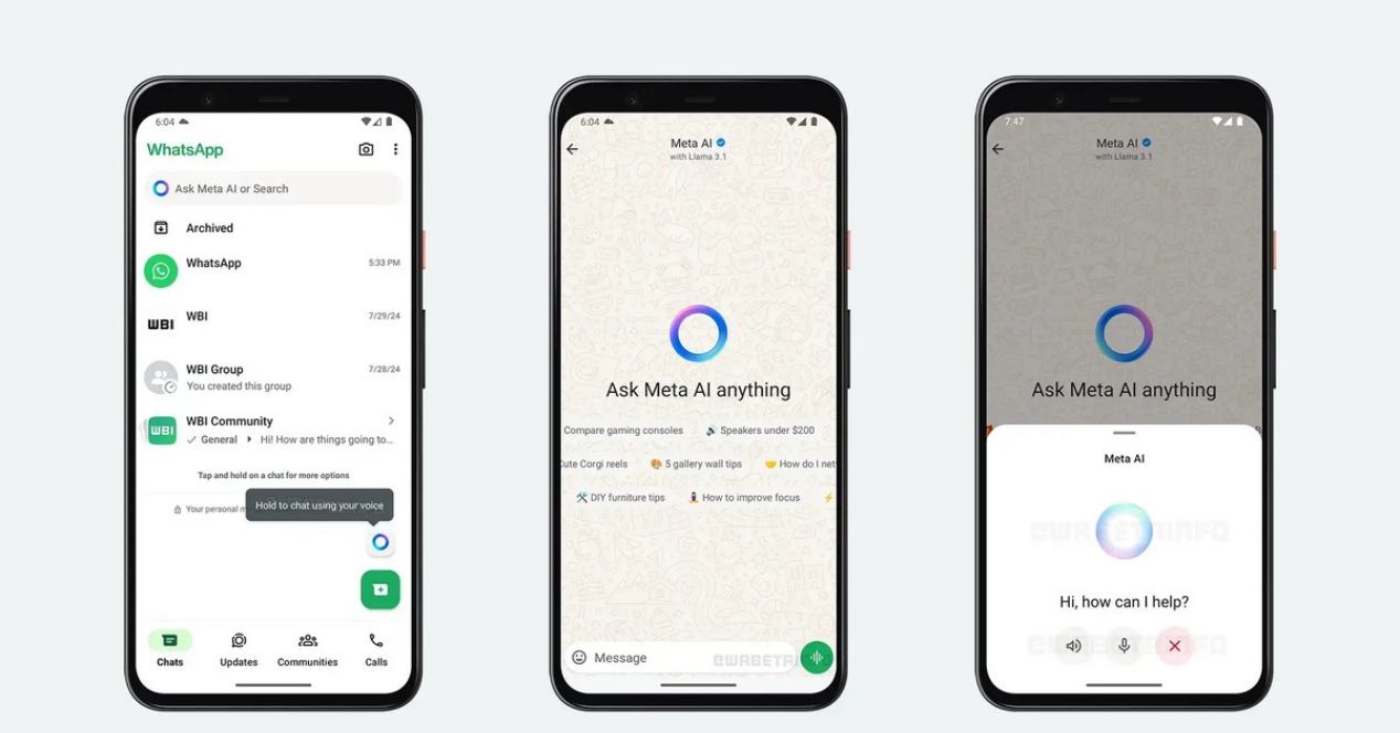 WhatsApp tendrá su propio chat de voz gracias a Meta AI