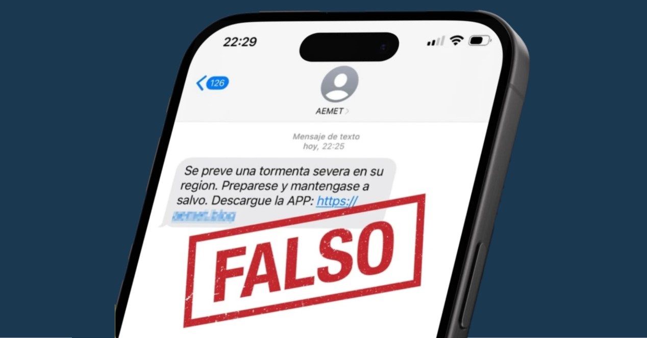 falso sms aemet